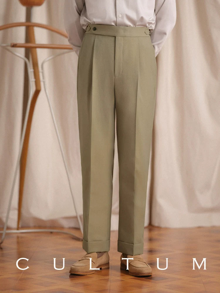 Solaro Wool Pleated Trousers - Image 1