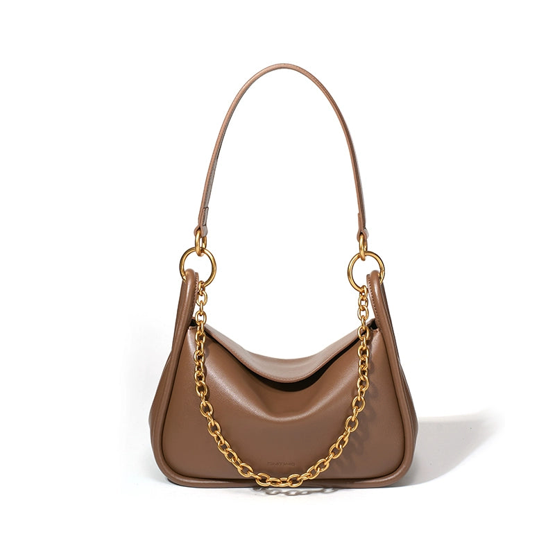 Cowhide Crescent Underarm Bag - Image 1
