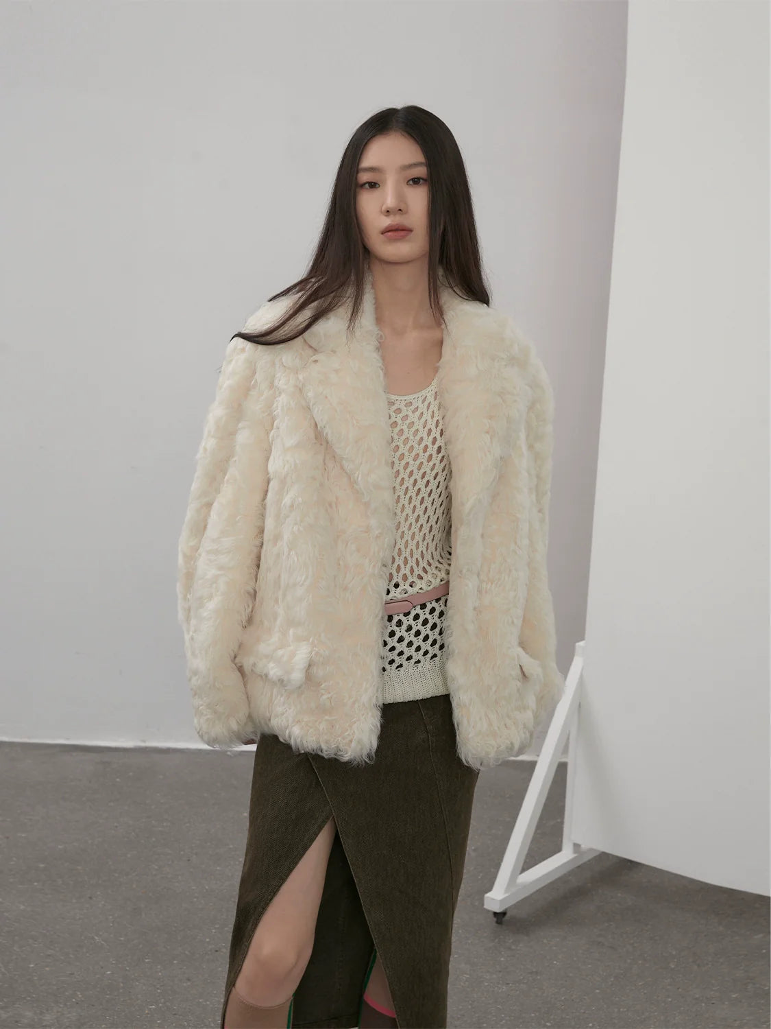 Curly Shearling Coat - Image 1