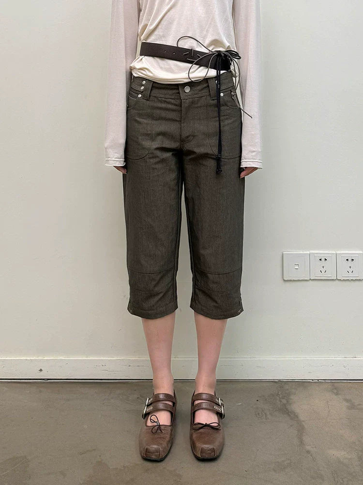 Slim-Fit Capri Pants - Image 1