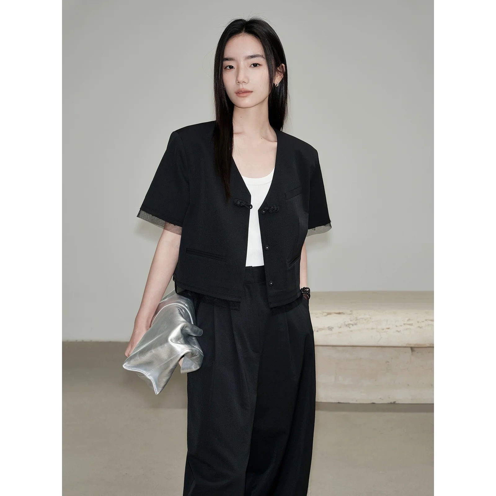 Mesh Splicing Suit Set - Image 1