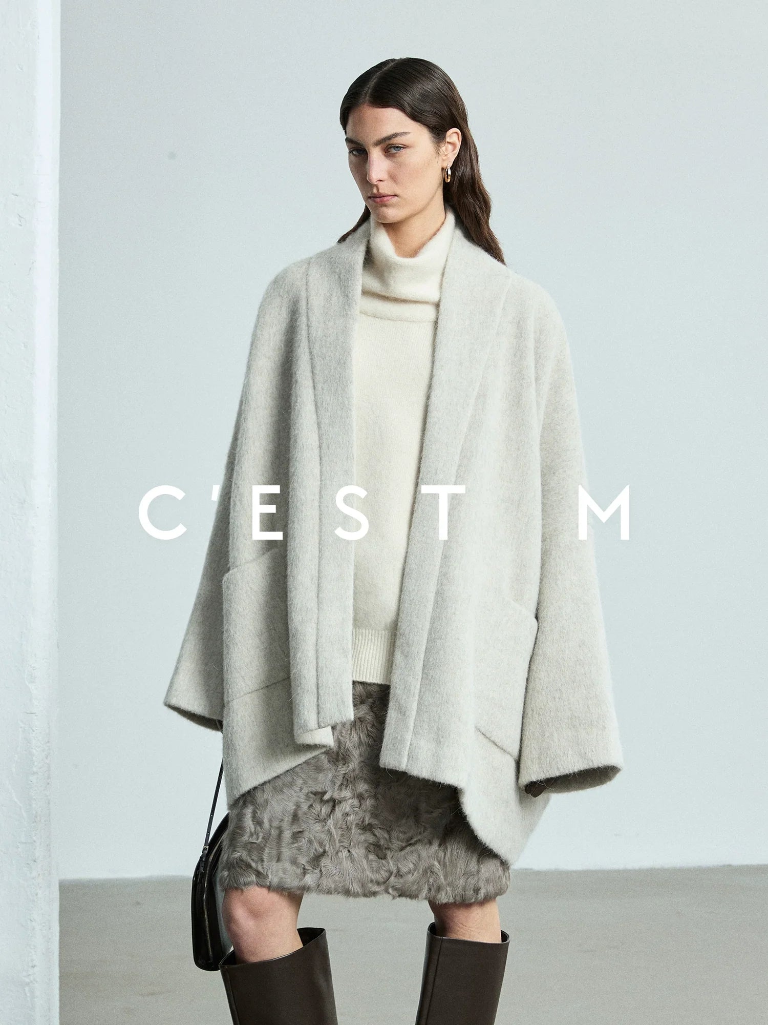 Alpaca Shawl Collar Coat - Image 1