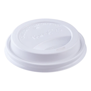 Karat 90mm Sipper Dome Lid for 10-24oz Hot cups, White - 1,000 pcs - Paradise City Trading - Dixie Cups With Lids