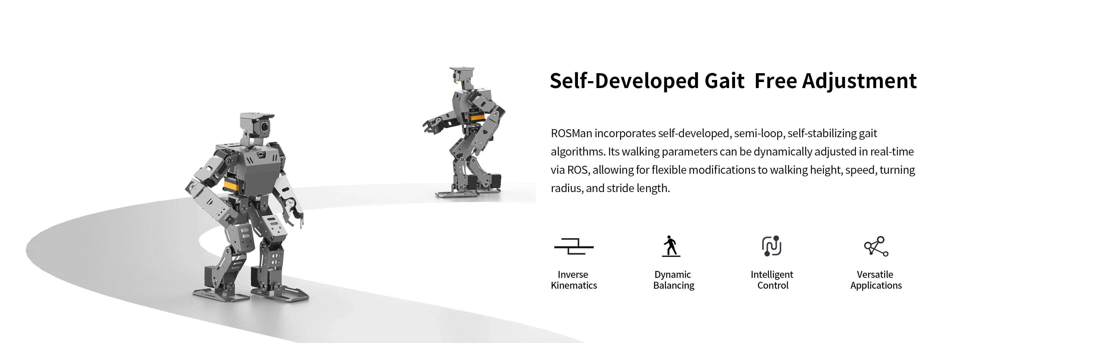 Self-developed gait stepless adjustment