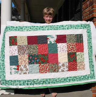 Nick's Christmas Lap Quilt - Entered in KY State Fair, Junior Division