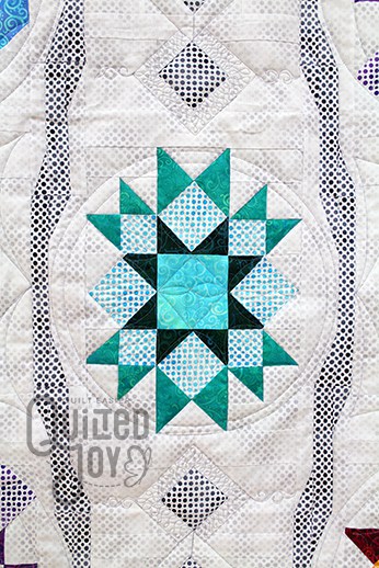 Jodi's Festival of Stars Quilt, Longarm Quilting by Angela Huffman of Quilted Joy