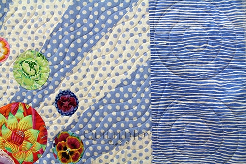 Kathy's Floral Applique Quilt, custom quilted by Angela Huffman of Quilted Joy