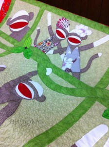 monkey-twos sock monkey quilt