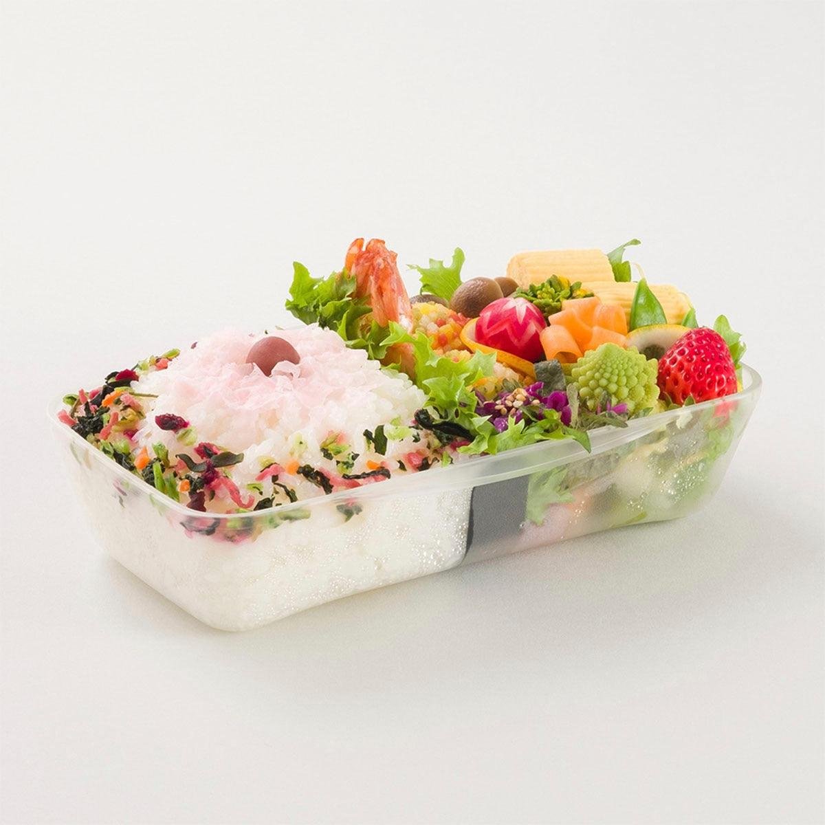 工房アイザワ Kobo Aizawa 70134 Lunch Box, Square Length, Slim, 2-Tier