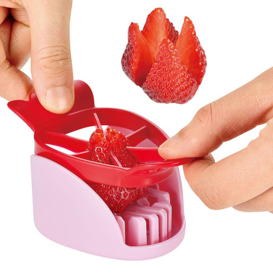 Shimomura Strawberry Cutter Multi-Purpose Fruit Slicer – Japanese Taste