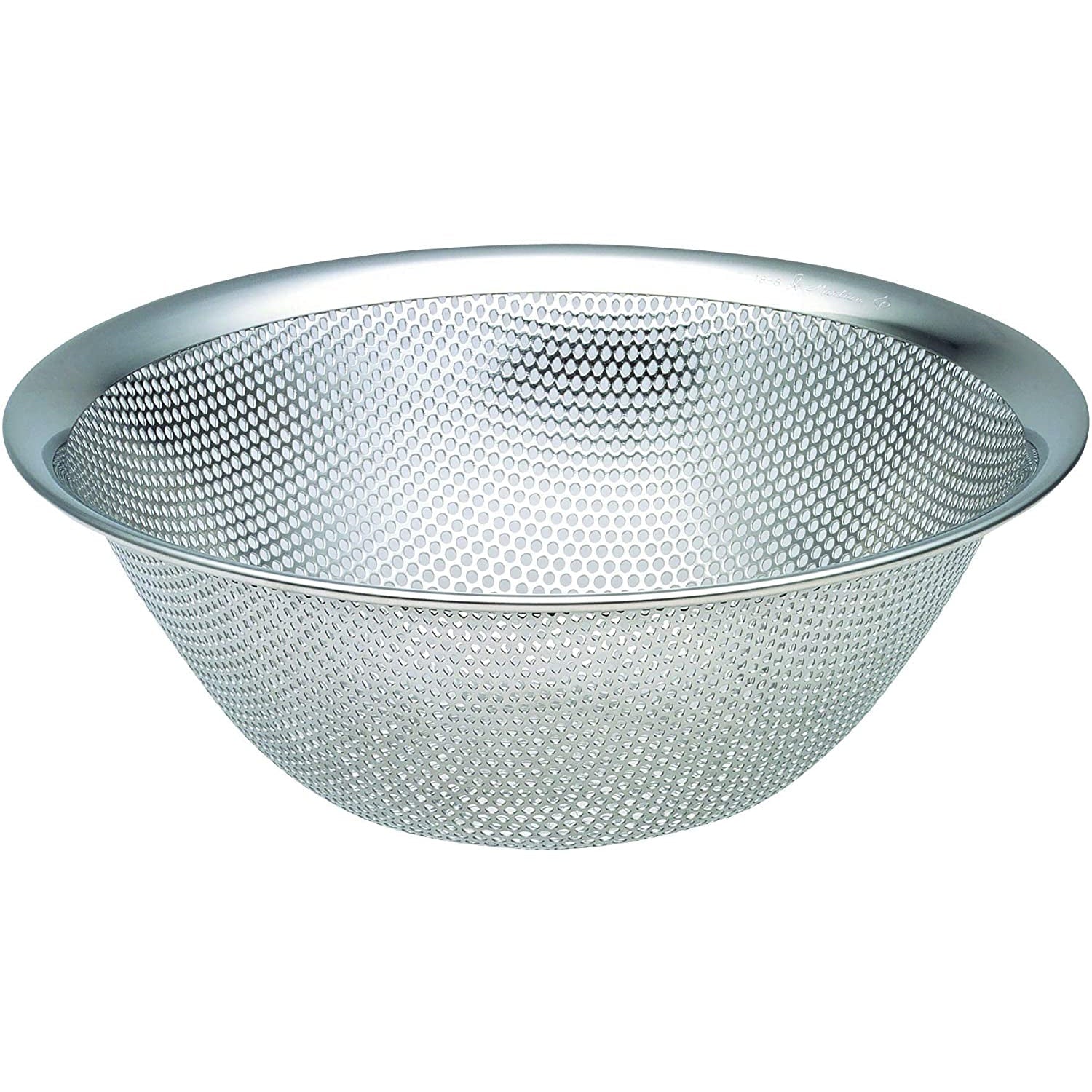 Japanese Stainless Steel Punched Strainer with Handle 18cm 