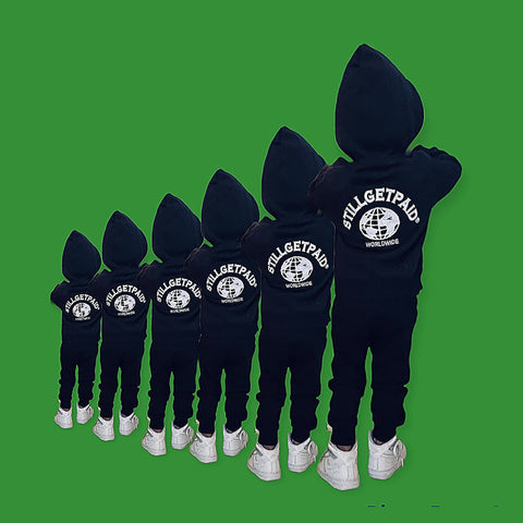 STILLGETPAID APPAREL KIDS  HOODIE AND SWEATPANTS