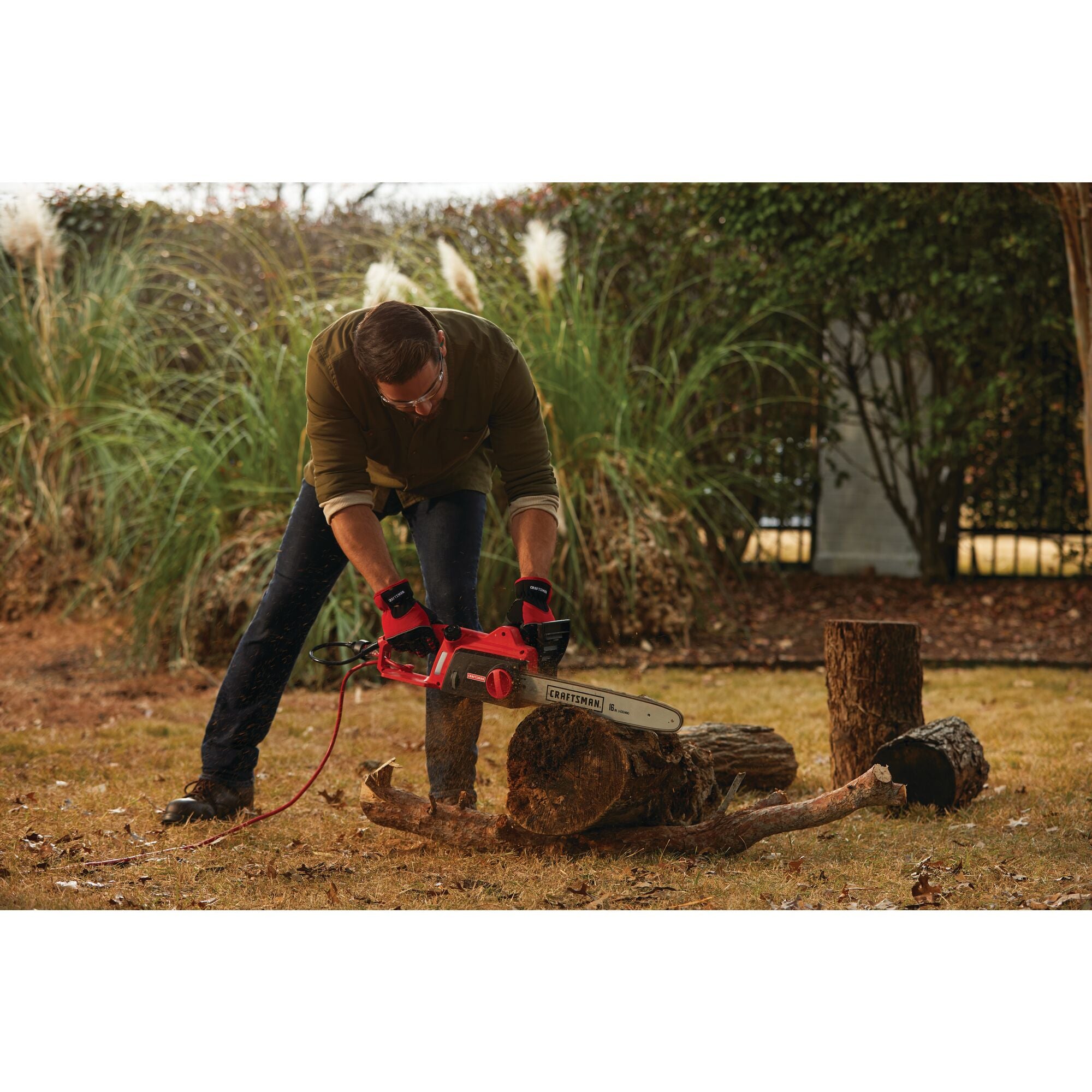 View of CRAFTSMAN Chain Saws  being used by consumer