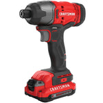 20 volt cordless quarter inch impact driver kit 2 batteries.