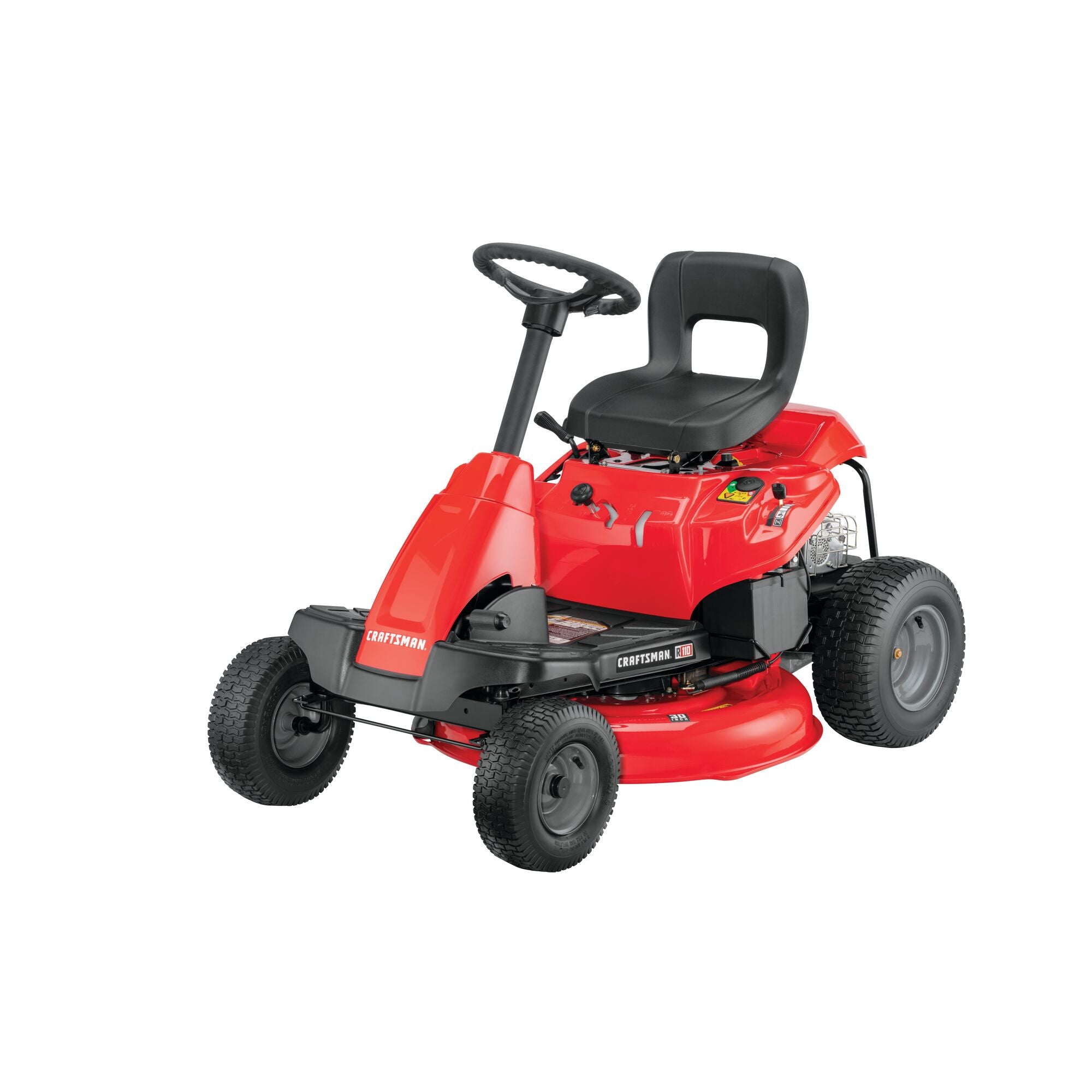 30 inch 10 h p gear drive mini riding mower with mulching kit.