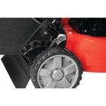 Tire lock feature of a 21 inch 140 c c f w d self propelled mower.