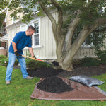 Wood handle bedding and mulcher fork being used.