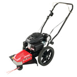 Profile of wheeled string trimmer.