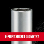 Graphic of CRAFTSMAN Sockets: 6-Point highlighting product features