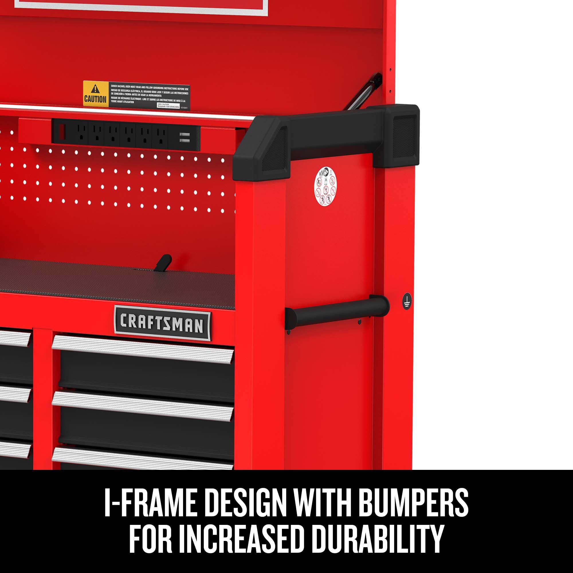 Graphic of CRAFTSMAN Storage: Cabinets & Chests Rolling highlighting product features