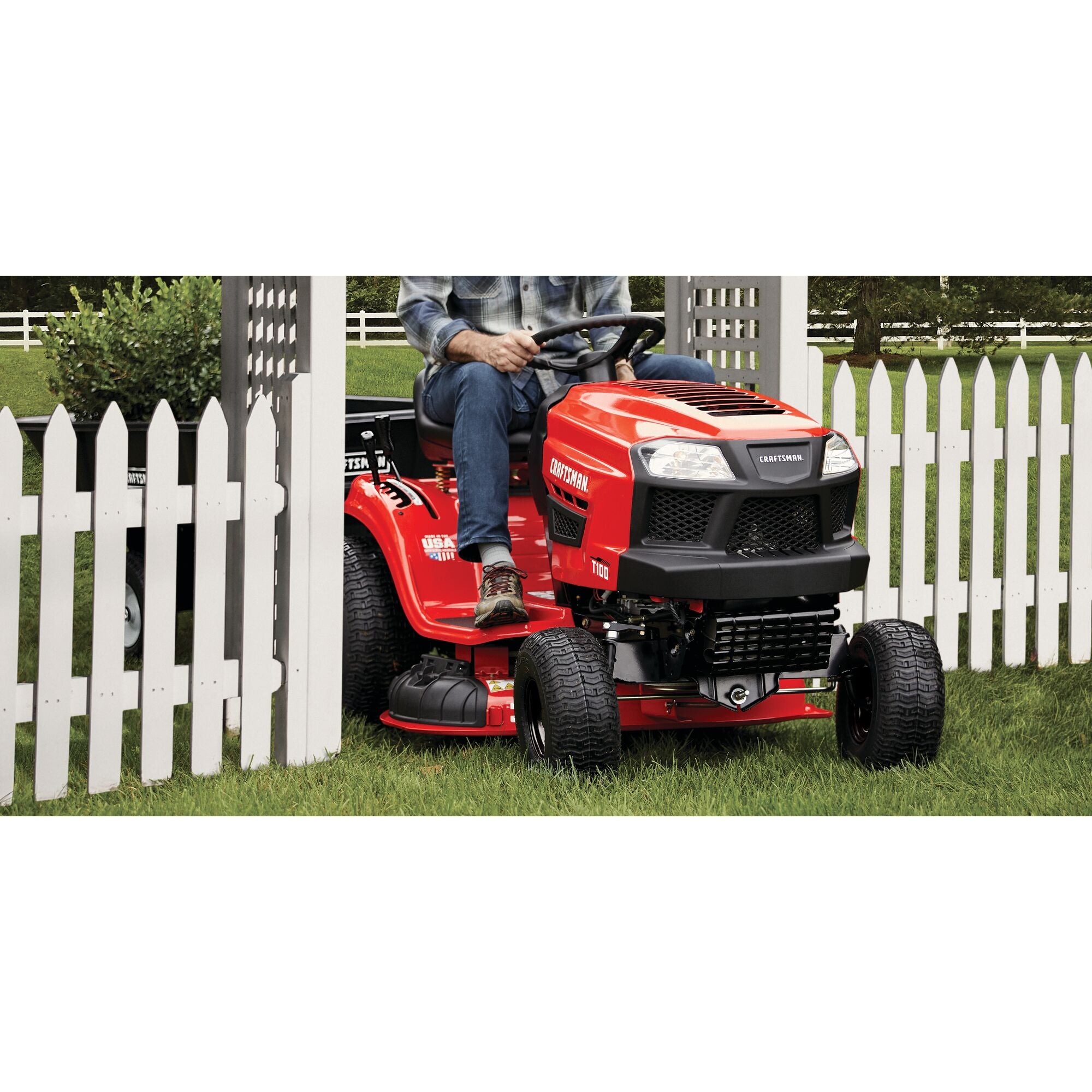 View of CRAFTSMAN Riding Mowers  being used by consumer