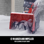 CRAFTSMAN 243 cc 2-Stage Gas Snow Blower focused in on auger and impeller