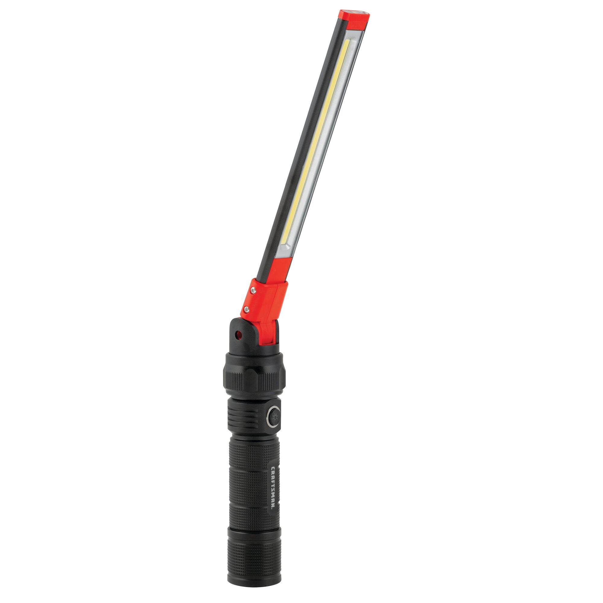 Left profile of automotive 280 lumen l e d articulating work light.