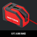 Graphic of CRAFTSMAN Measuring: Laser Level highlighting product features