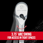 Graphic of CRAFTSMAN Ratchets highlighting product features