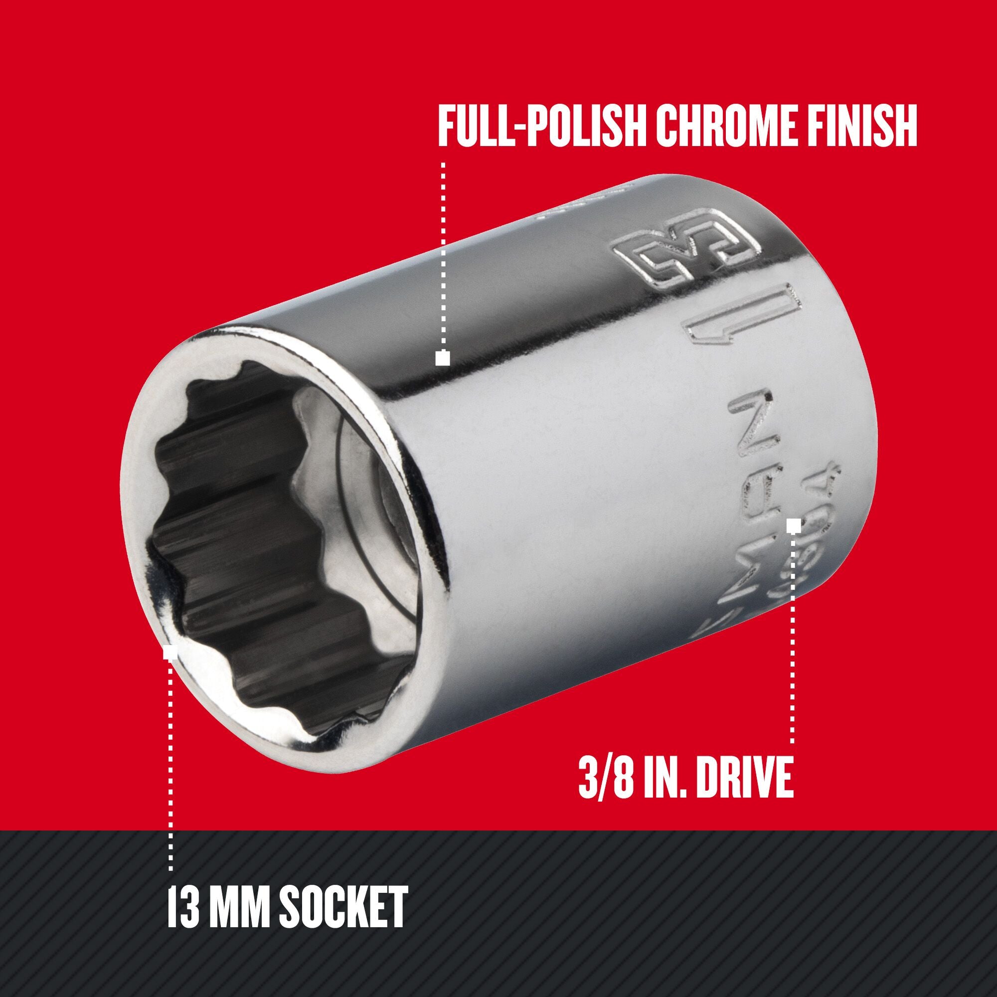 Graphic of CRAFTSMAN Sockets: 12-Point highlighting product features