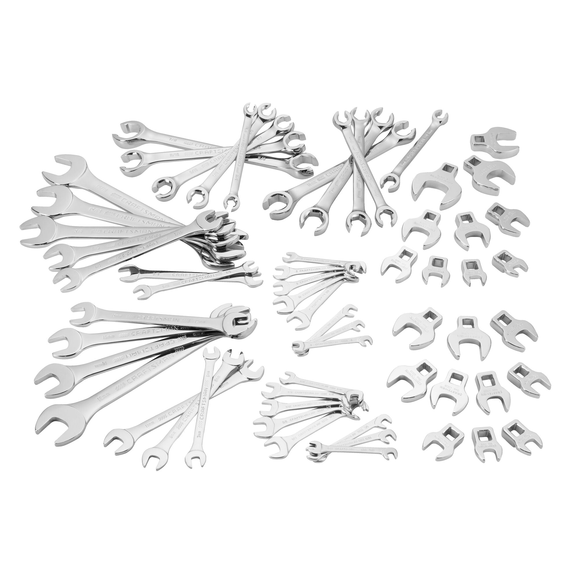 View of CRAFTSMAN Wrenches: Set on white background