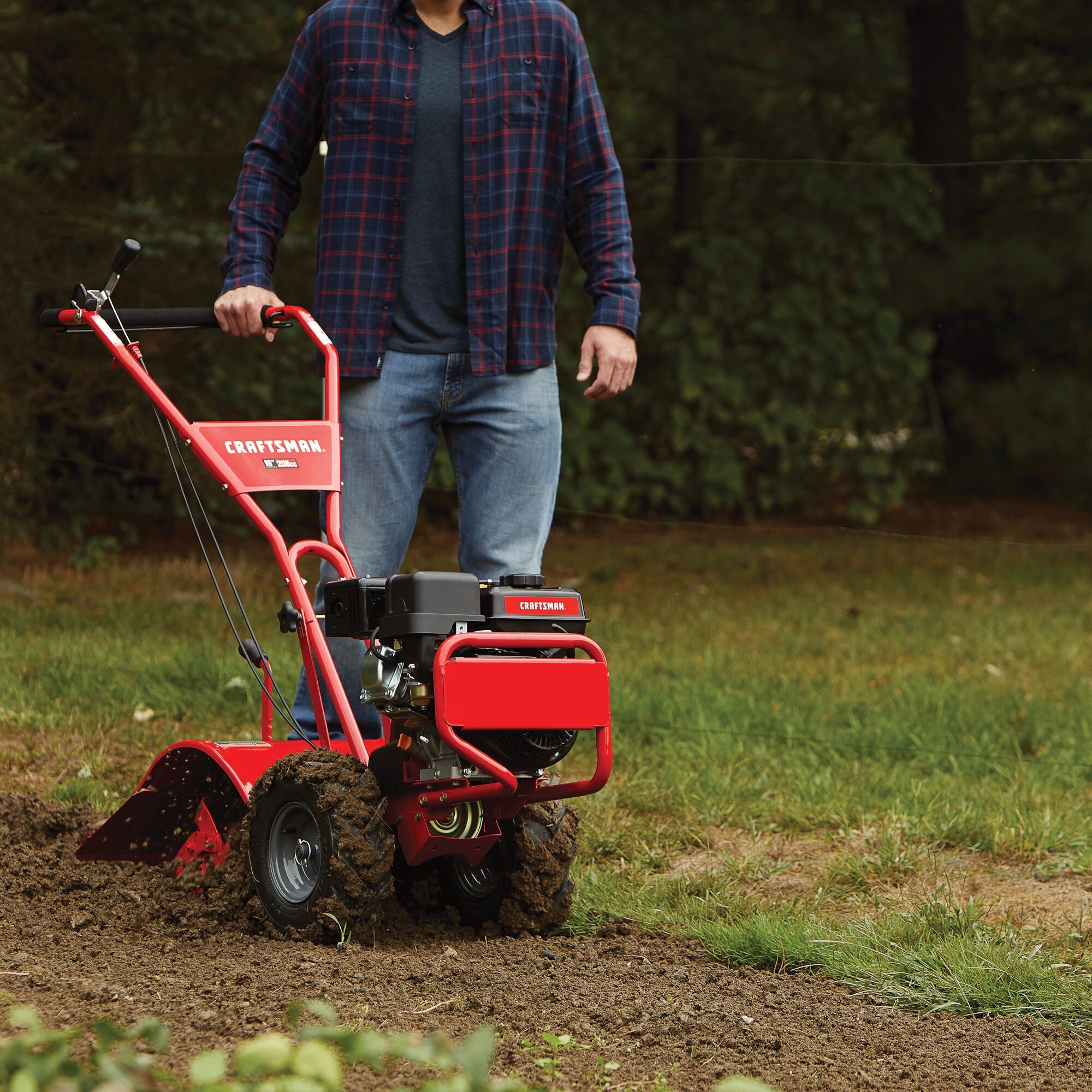 View of CRAFTSMAN Tillers  being used by consumer