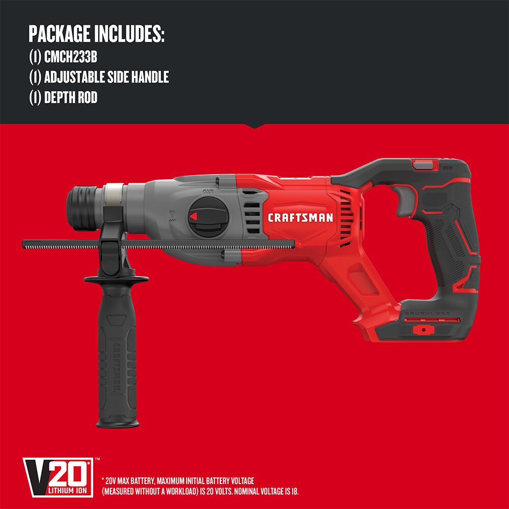 Graphic of CRAFTSMAN Drills: Hammer highlighting product features