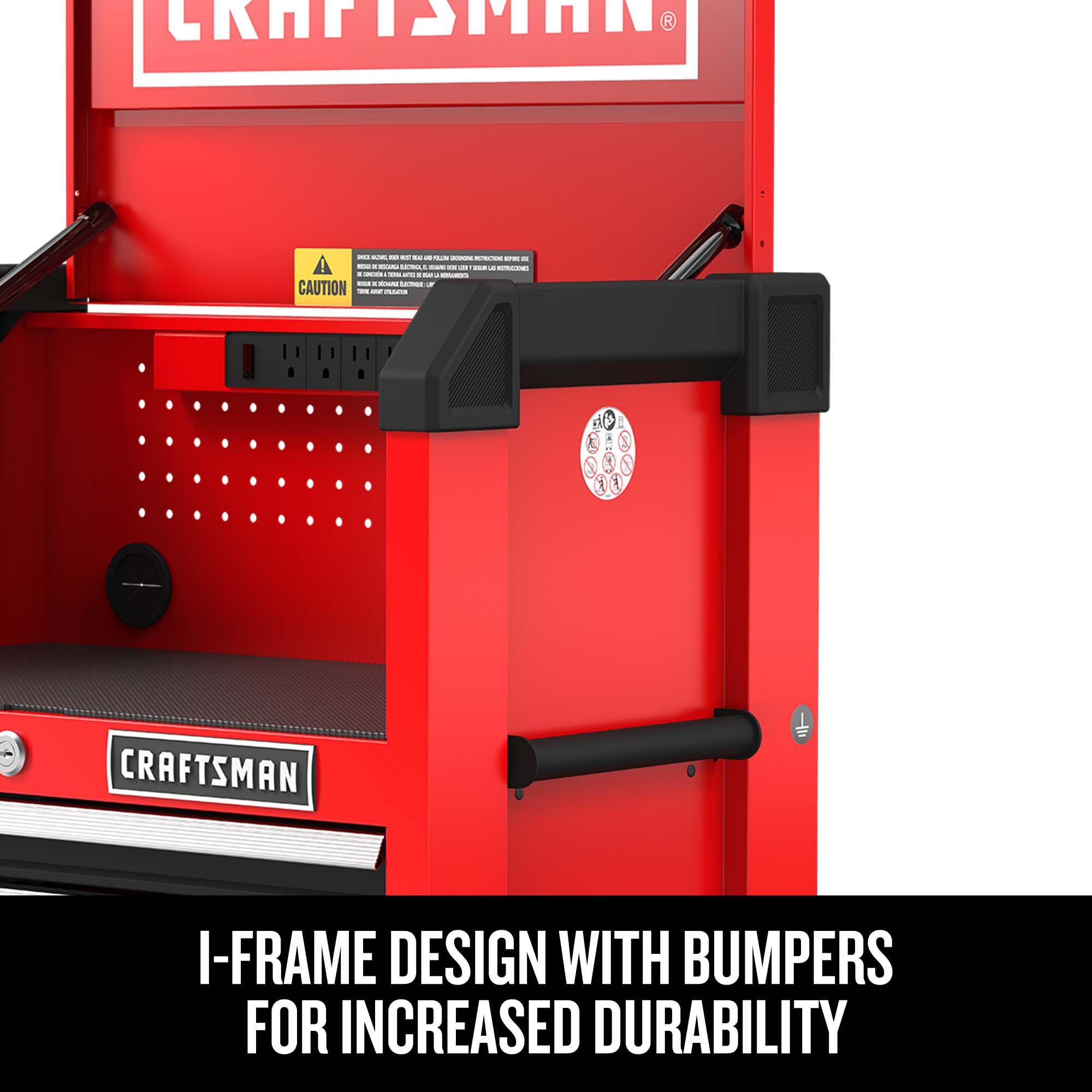 Graphic of CRAFTSMAN Storage: Cabinets & Chests Rolling highlighting product features