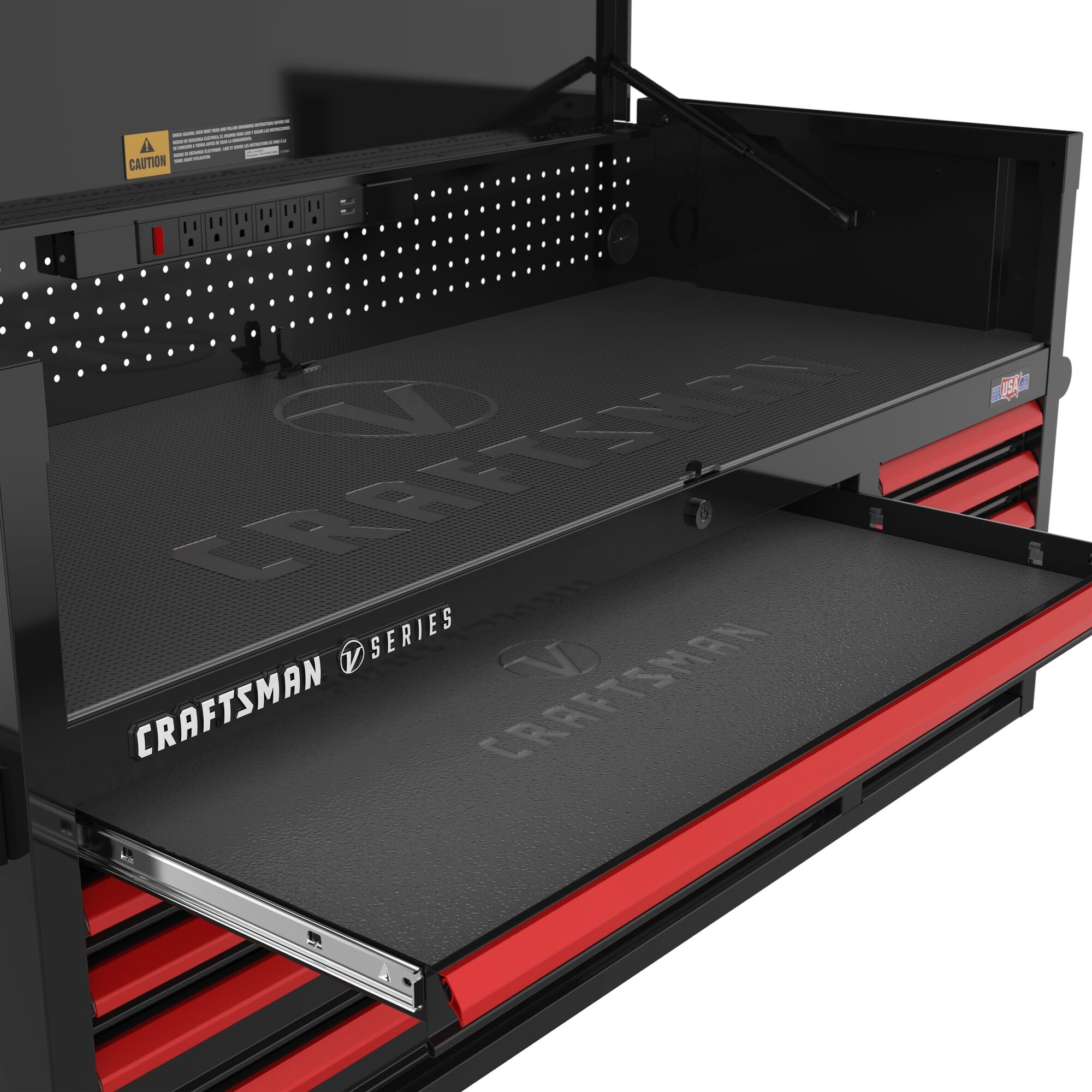 CRAFTSMAN V-Series™ 52 inch chest with drawer liner feature highlight