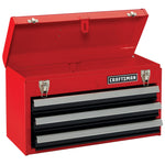 Portable 20.5 Inch ball bearing 3 drawer steel lockable tool box.