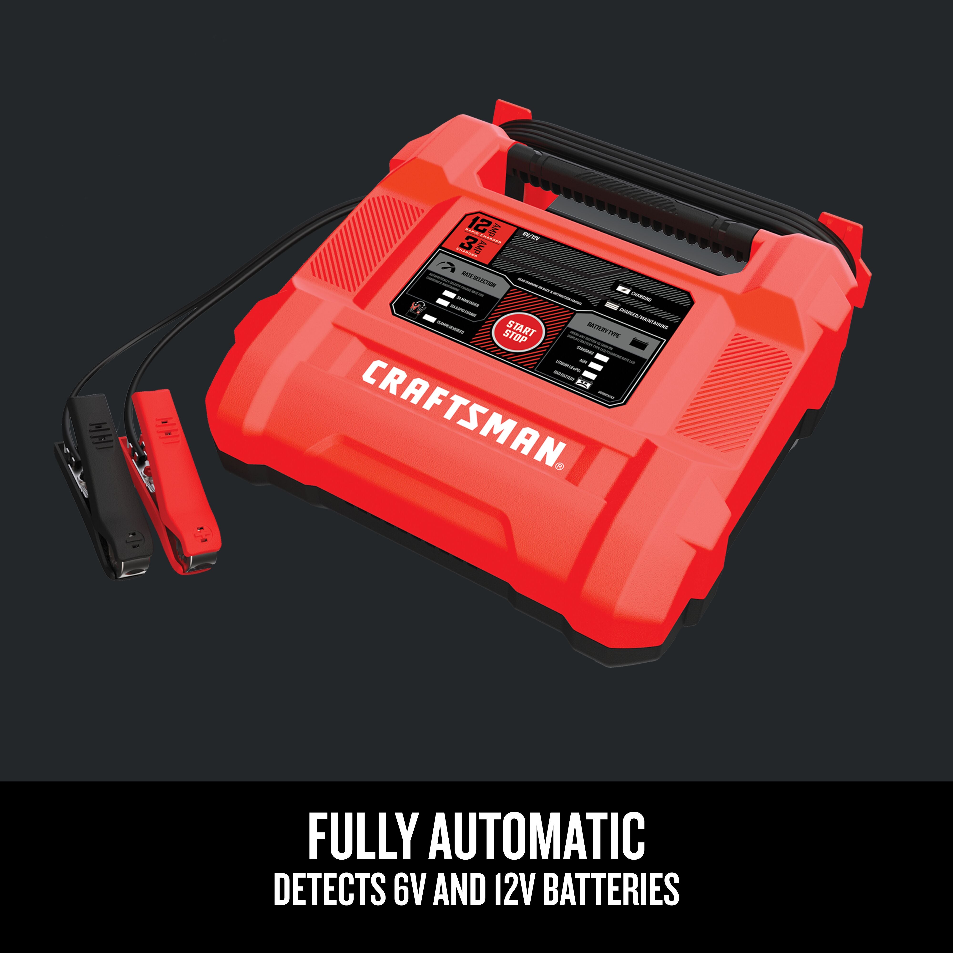 12A 6V/12V Fully Automatic Battery Charger and Maintainer fully automatic graphic