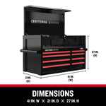 CRAFTSMAN V-Series 41-inch chest with dimensions feature call out
