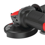 Comfortable handle feature in 7 dot 5 amp four and a half inch small angle grinder .