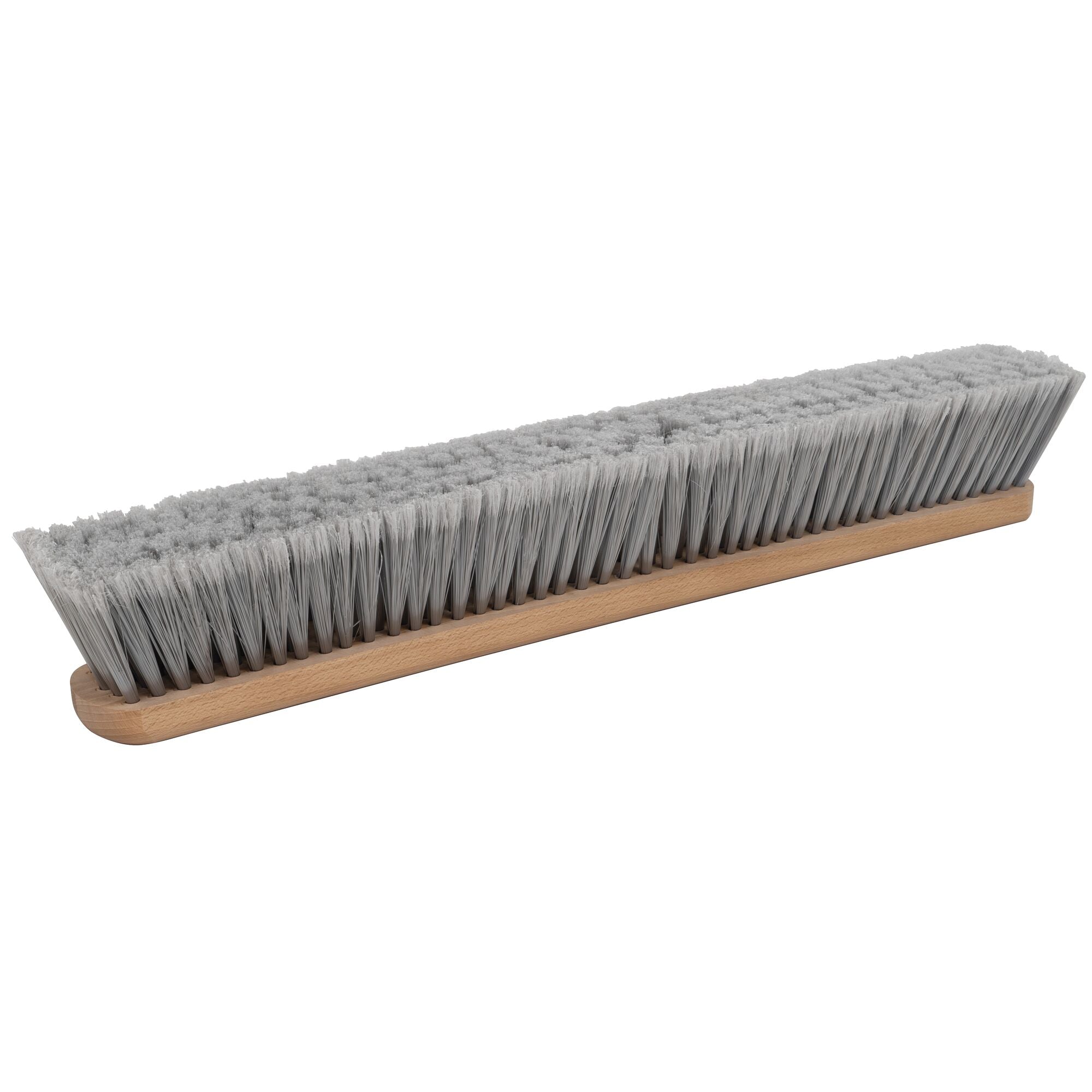 24 inch shop-and-garage push broom's split-tipped fibers for fine dust pick up