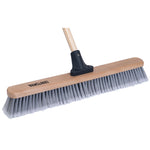 24 inch shop-and-garage push broom hardwood block with gray fibers