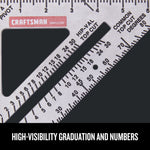 Graphic of CRAFTSMAN Marking & Layout: Squares highlighting product features