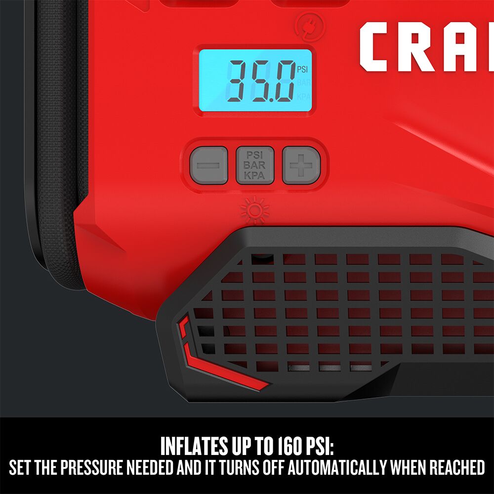 Graphic of CRAFTSMAN Air Tools & Compressors highlighting product features