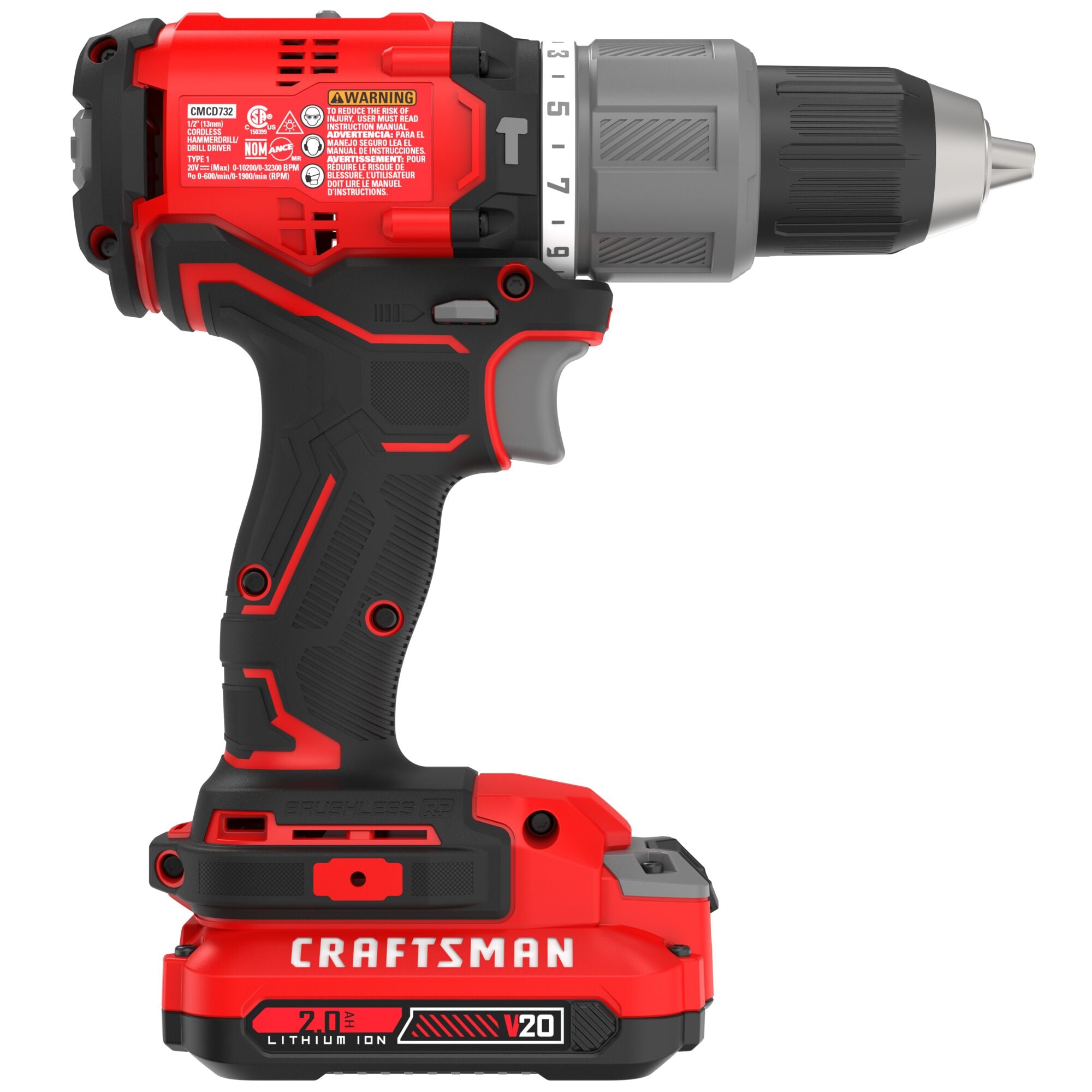 View of CRAFTSMAN Drills: Hammer on white background