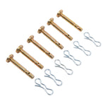 Shear pins in cardboard packaging.