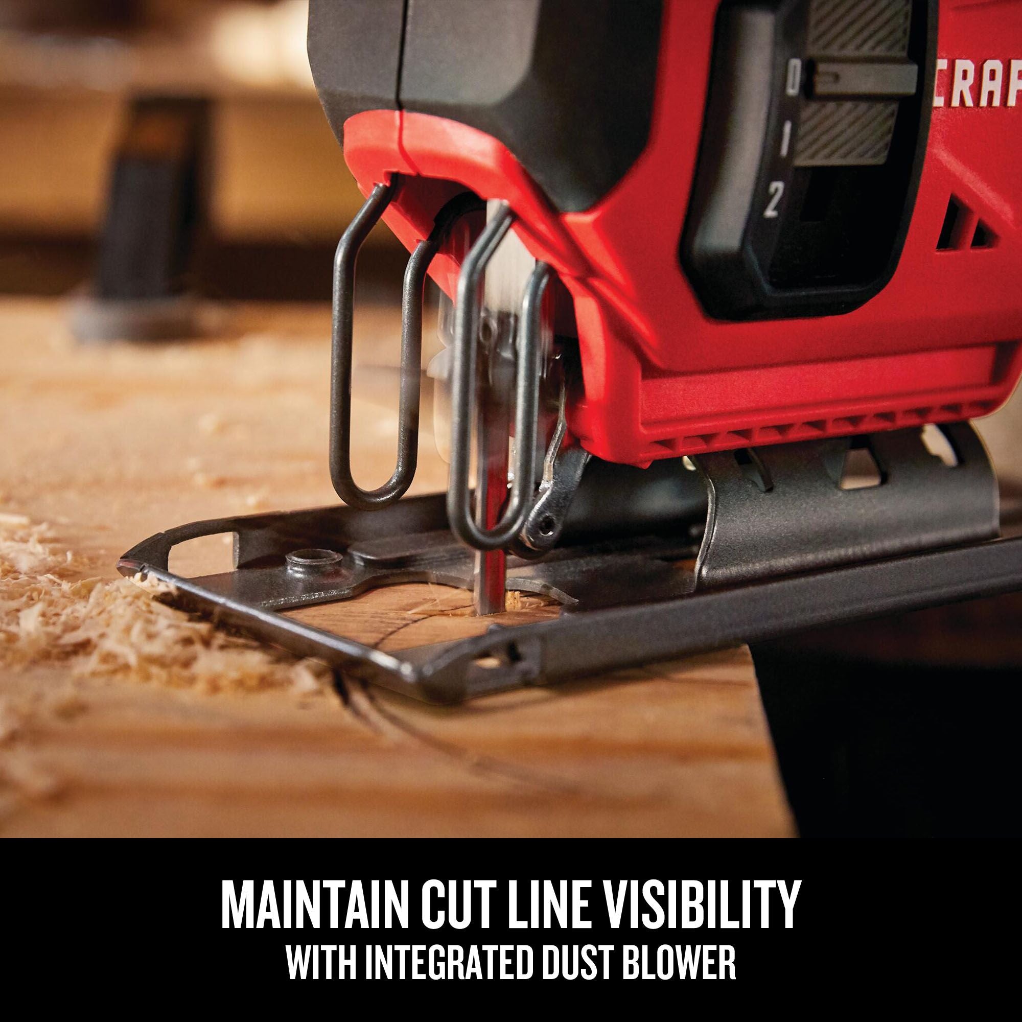 Graphic of CRAFTSMAN Jig Saw highlighting product features