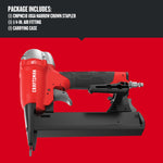 Graphic of CRAFTSMAN Stapler: Narrow Crown highlighting product features