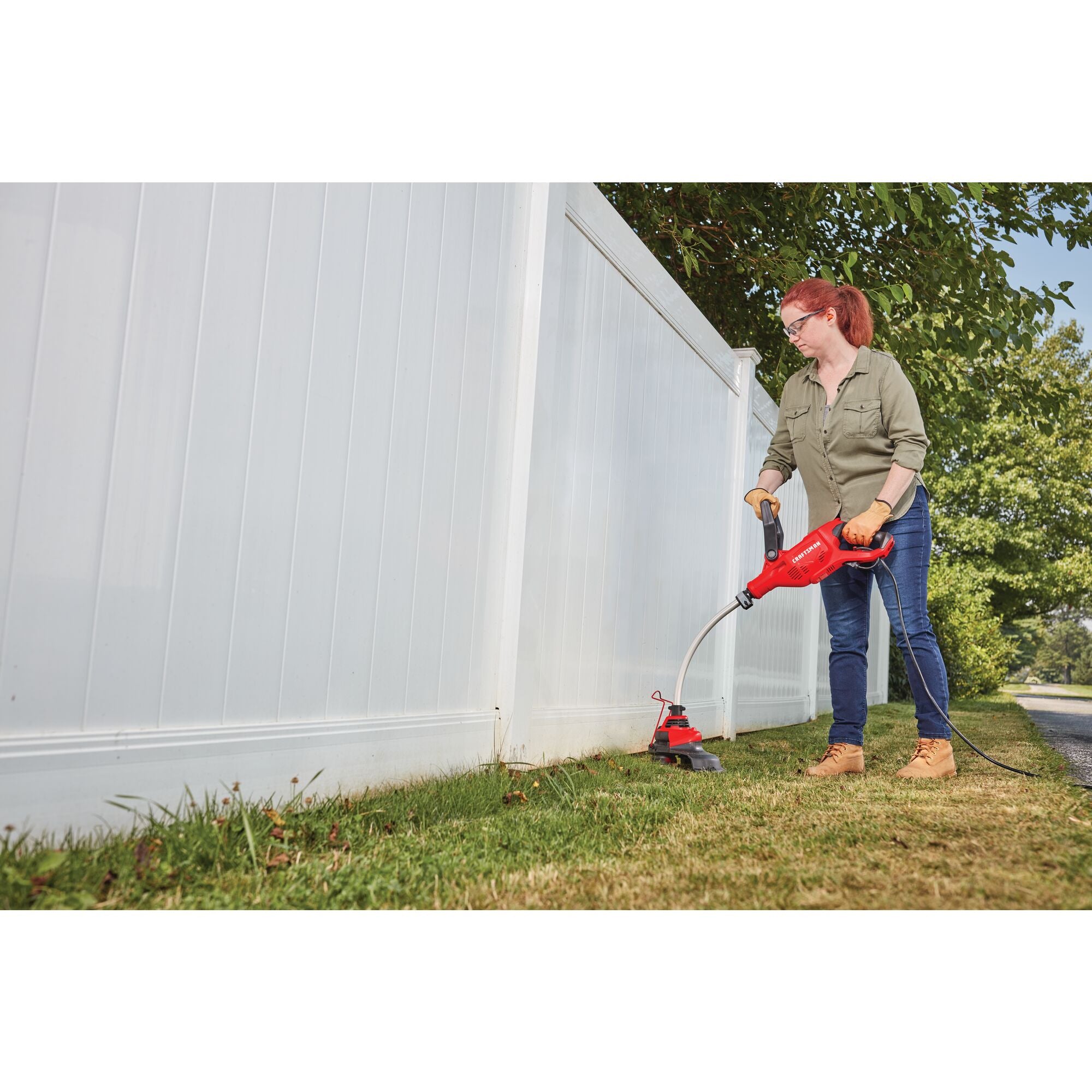 Weedwacker 8 dot 5 amp 14 inch corded electric string trimmer.