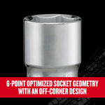 Graphic of CRAFTSMAN Sockets: 6-Point highlighting product features