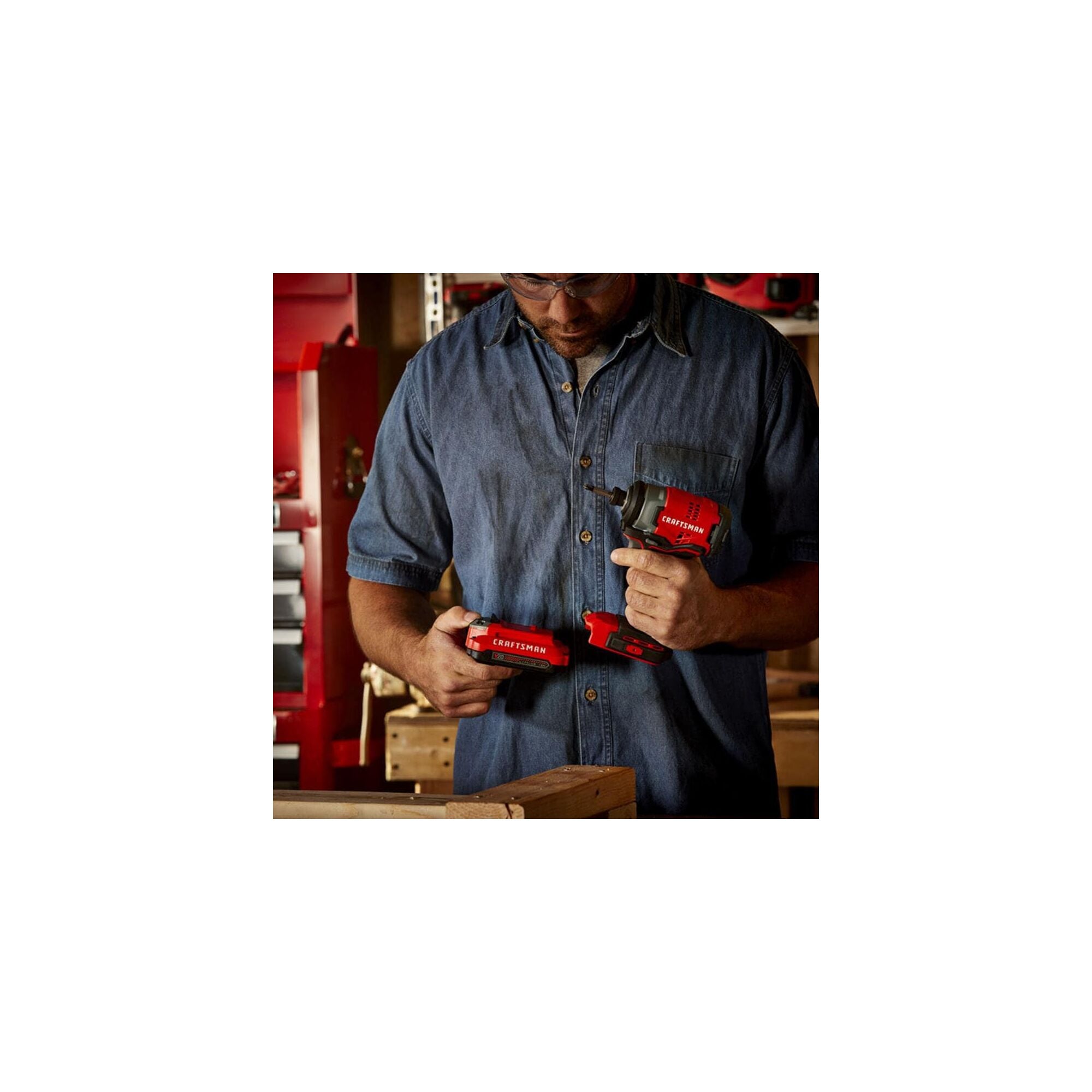 View of CRAFTSMAN Drills: Impact Driver  being used by consumer